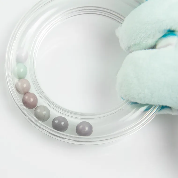 Smiki, Miś, grzechotka z maskotką, niebieska