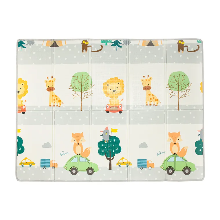 Smiki, piankowa mata edukacyjna, dwustronna, składana, 150-200 cm