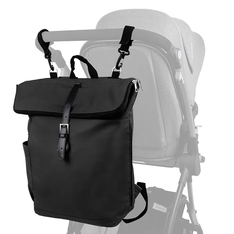 Smiki, plecak z matą do przewijania, wodoodporny, czarny