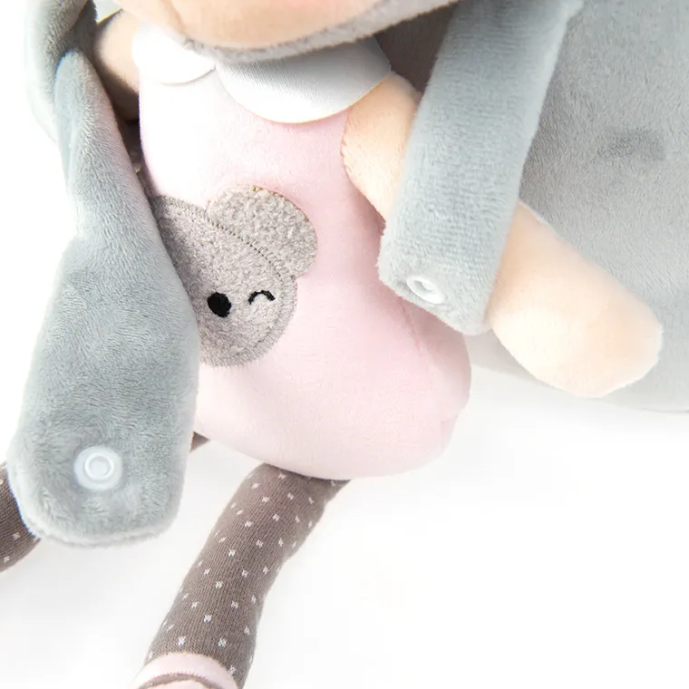 Smiki, plecak z odpinaną lalką, szary