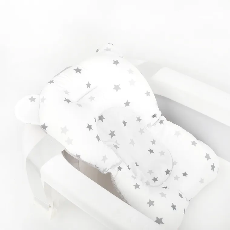 Smiki, poduszka do wanienki, biała, gwiazdki