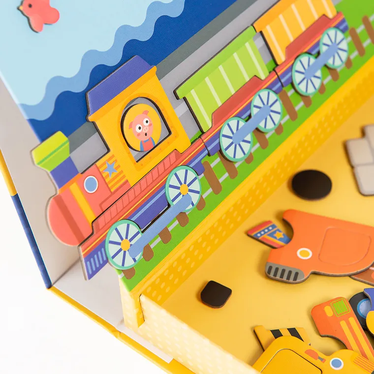 Smiki, Pojazdy, magnetyczny zestaw puzzli, 57 magnesów