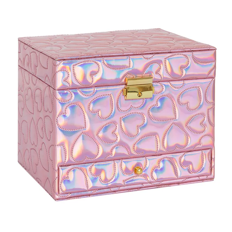 Smiki, Serduszka, szkatułka na biżuterię, różowa