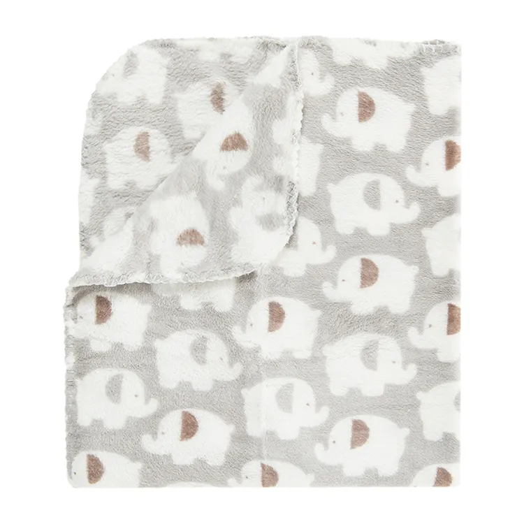 Smiki, Słonik, kocyk z maskotką, zestaw prezentowy, szary, 75-90 cm