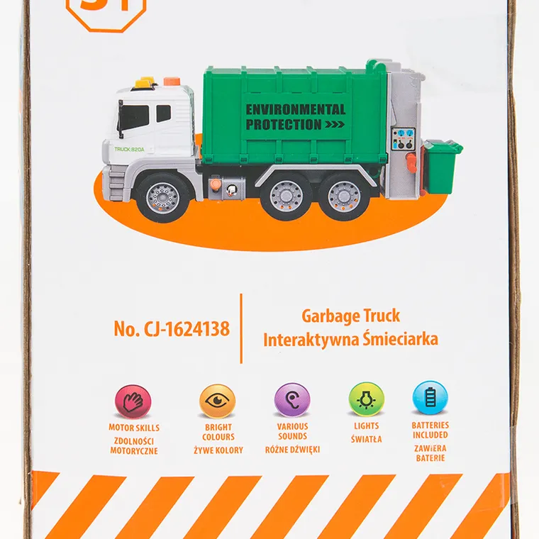 Smiki, Śmieciarka, pojazd, światło i dźwięk