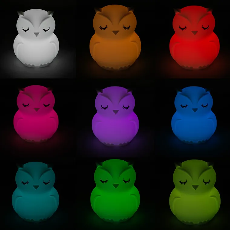 Smiki, Sowa, lampka silikonowa LED