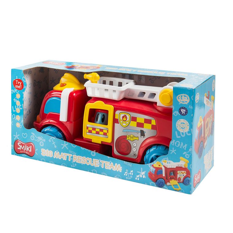 Smiki, straż pożarna, pojazd z dźwiękiem