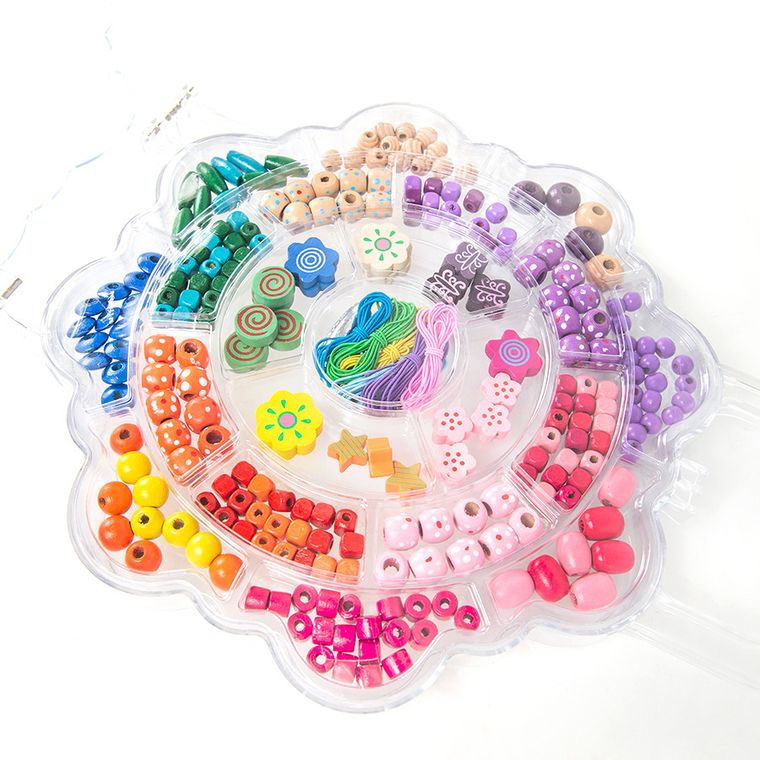 Smiki, Stylo, Wooden beads, zestaw drewnianych koralików w walizce