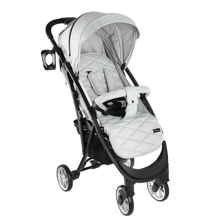 Smiki, Thunder Pro, wózek spacerowy, czarna rama, szaro-srebrny