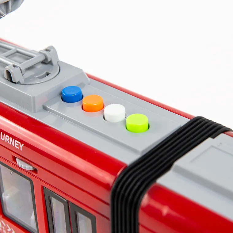 Smiki, Trolejbus, pojazd, światło i dźwięk, czerwony, 1:16