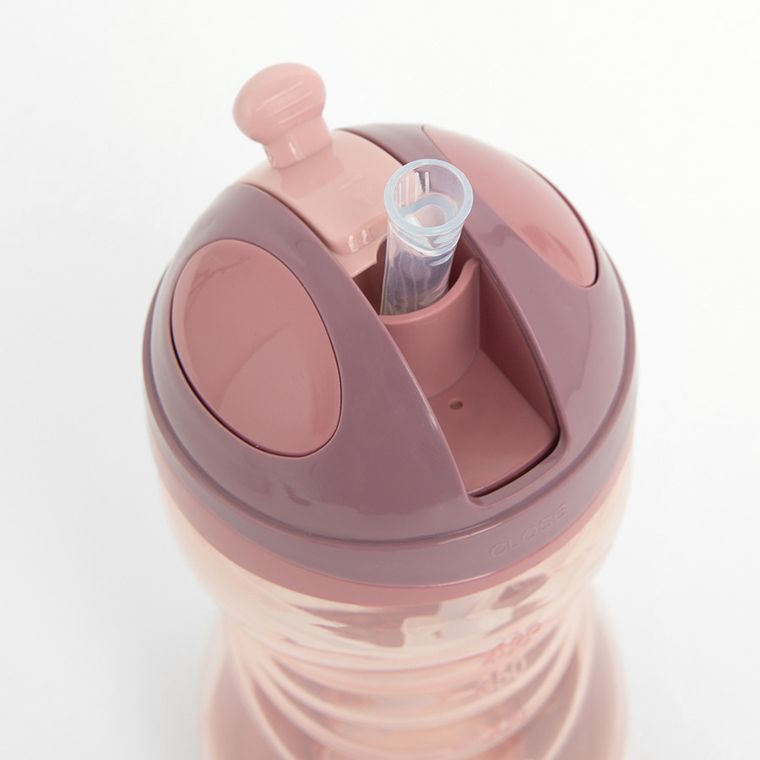 Smiki, Very Bunny, bidon ze słomką, 450 ml, różowy