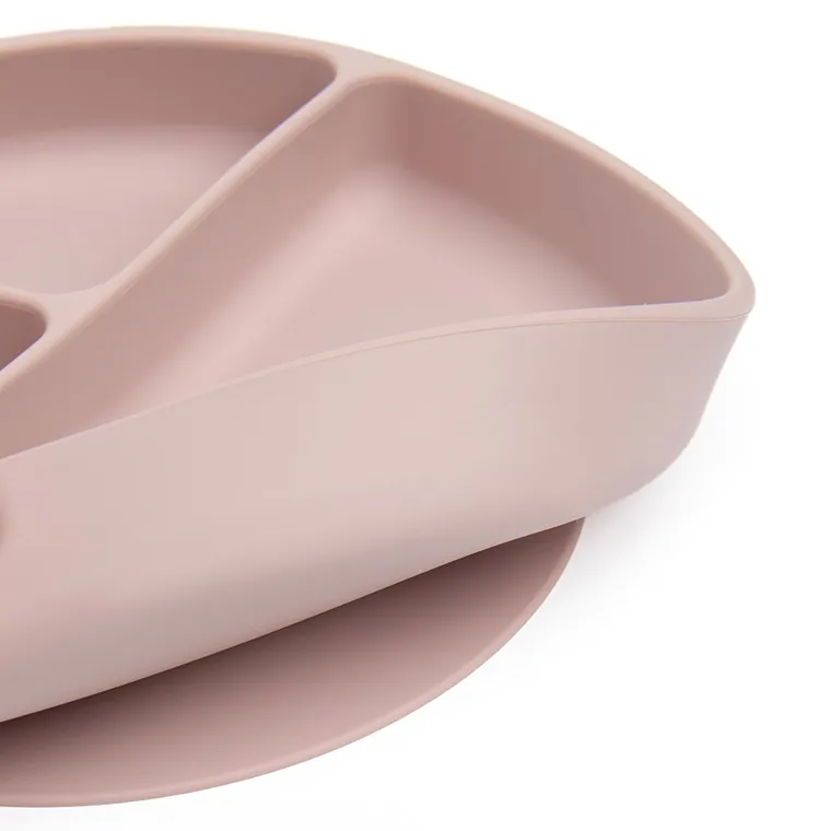 Smiki, Very Bunny, dzielony talerz silikonowy, różowy
