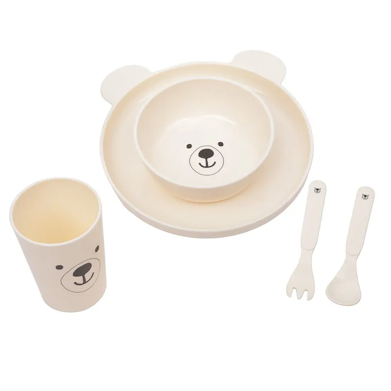 Smiki, Very Bunny, Miś, zestaw naczyń plastikowych