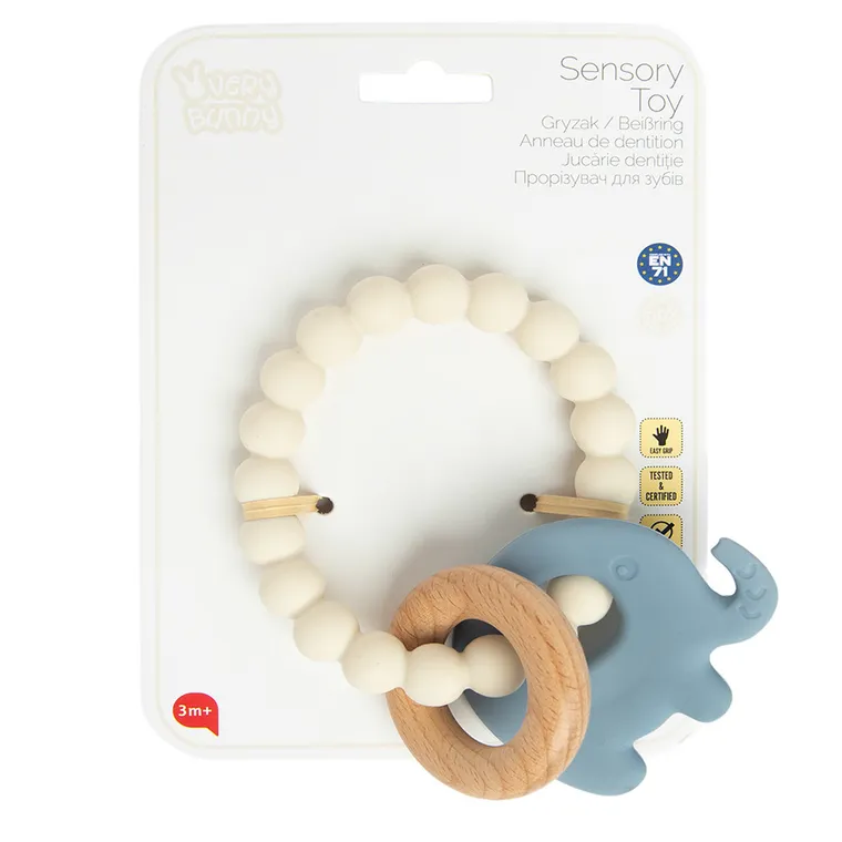 Smiki, Very Bunny, Słonik, sensoryczny gryzak, zabawka niemowlęca