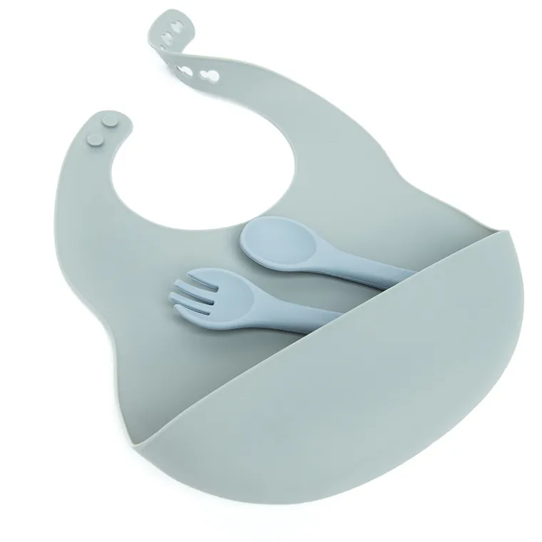 Smiki, Very Bunny, zestaw naczyń silikonowych, niebieski