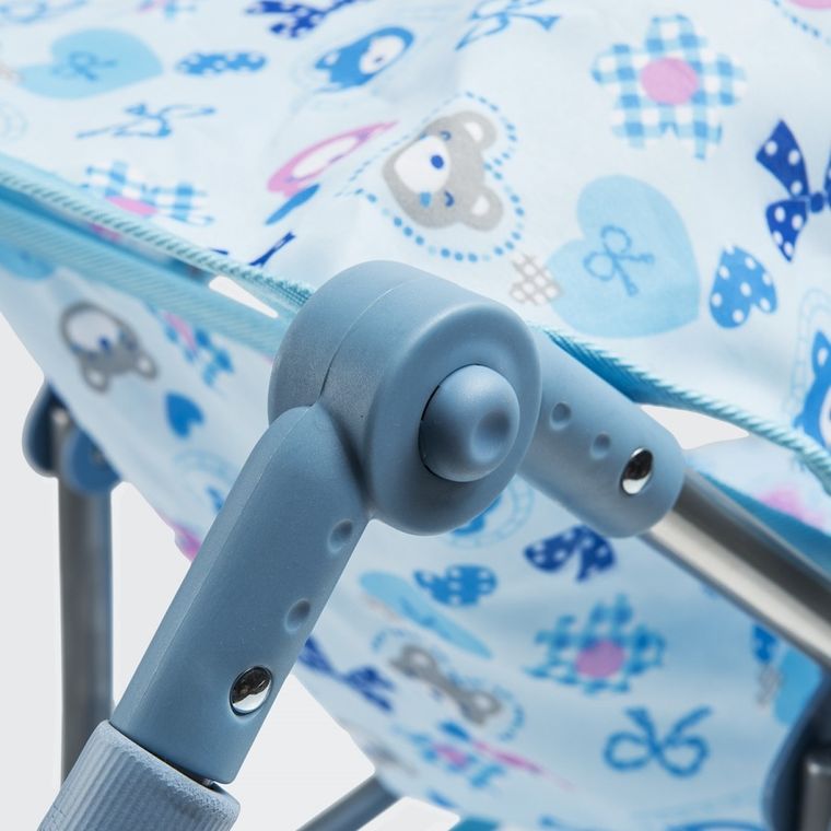 Smiki, wózek spacerowy dla lalek, niebieski