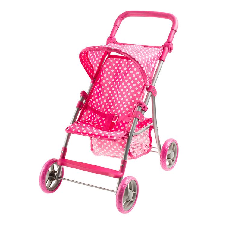 Smiki, wózek spacerowy dla lalek, różowy