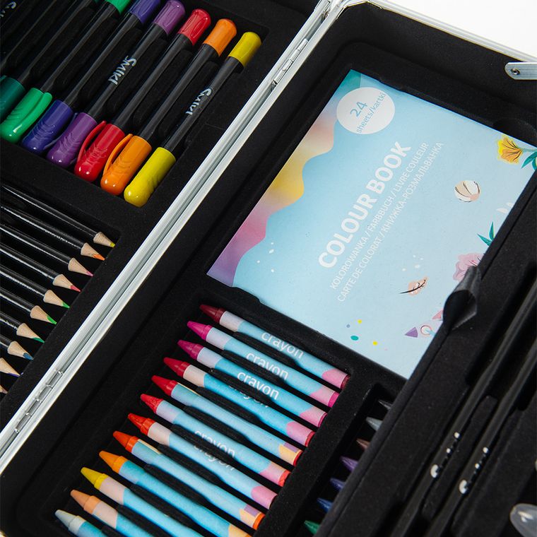 Smiki, zestaw artystyczny w walizce, 84 elementy