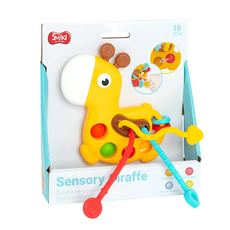 Smiki, Żyrafa, zabawka sensoryczna, pull string