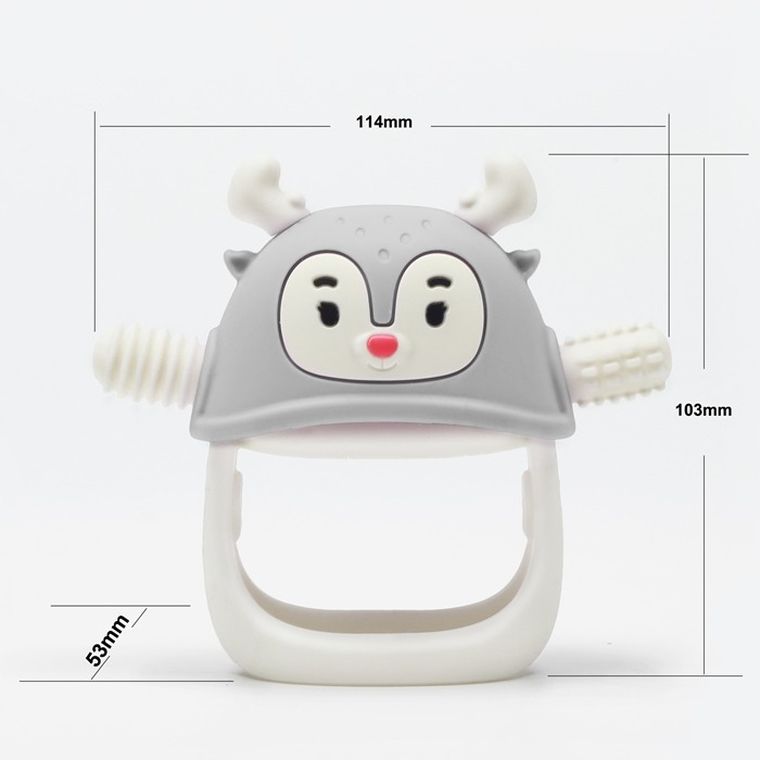 Smily Mia, gryzak, renifer, light grey