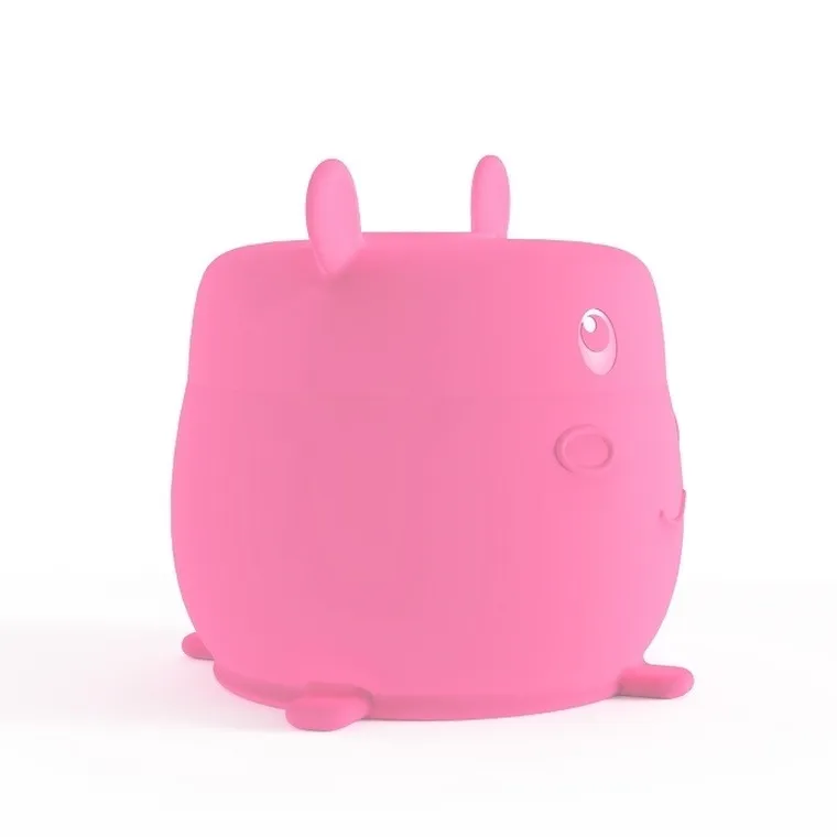 Smily Mia, nakładka ze słomką na kubek, różowa