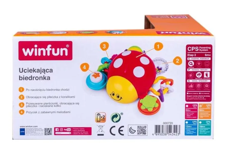 Smily Play, Dogonię Cię Biedroneczko, zabawka niemowlęca z dźwiękiem i grzechotkami