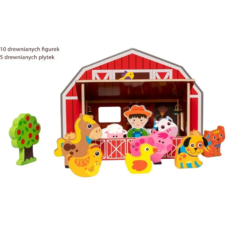 Smily Play, Farma, drewniany domek z figurkami