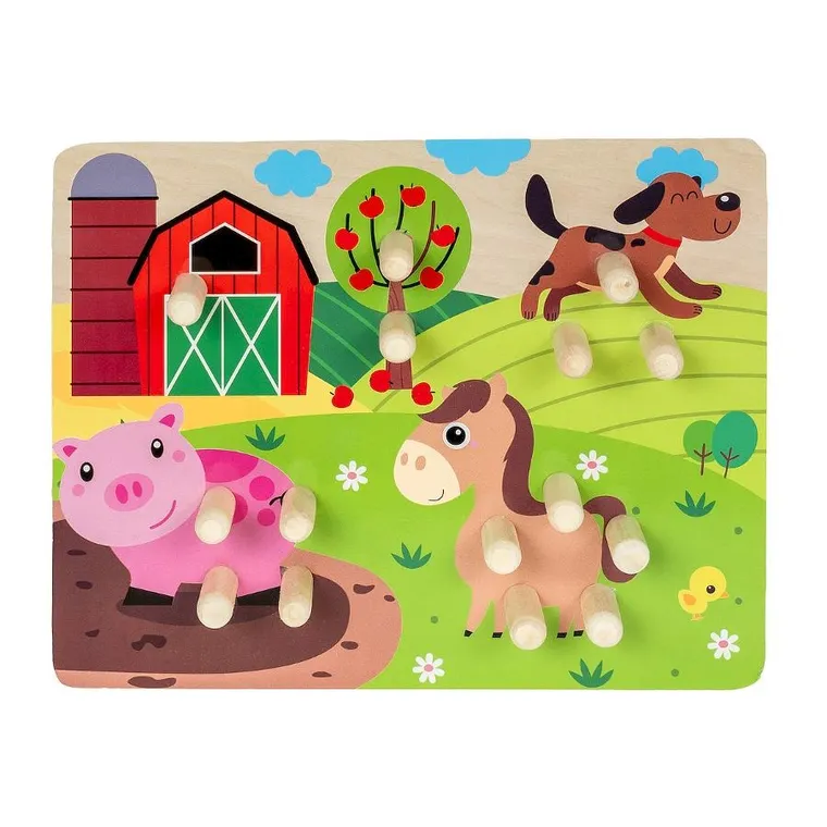 Smily Play, Farma, układanka drewniana, kształty