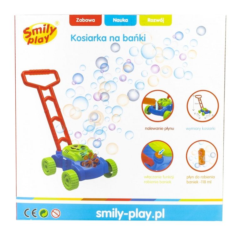 Smily Play, kosiarka na bańki, pchacz