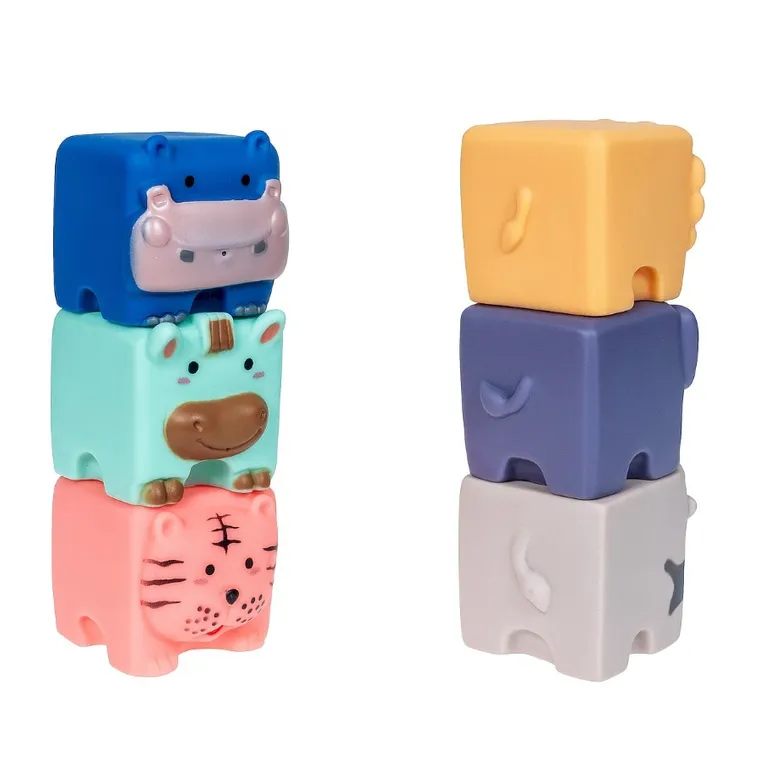 Smily Play, Miękkie klocki sensoryczne, 12 szt.