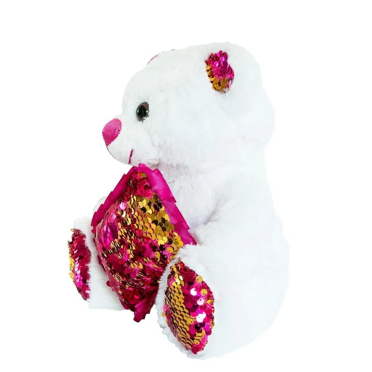 Smily Play, miś z cekinową poduszką, maskotka