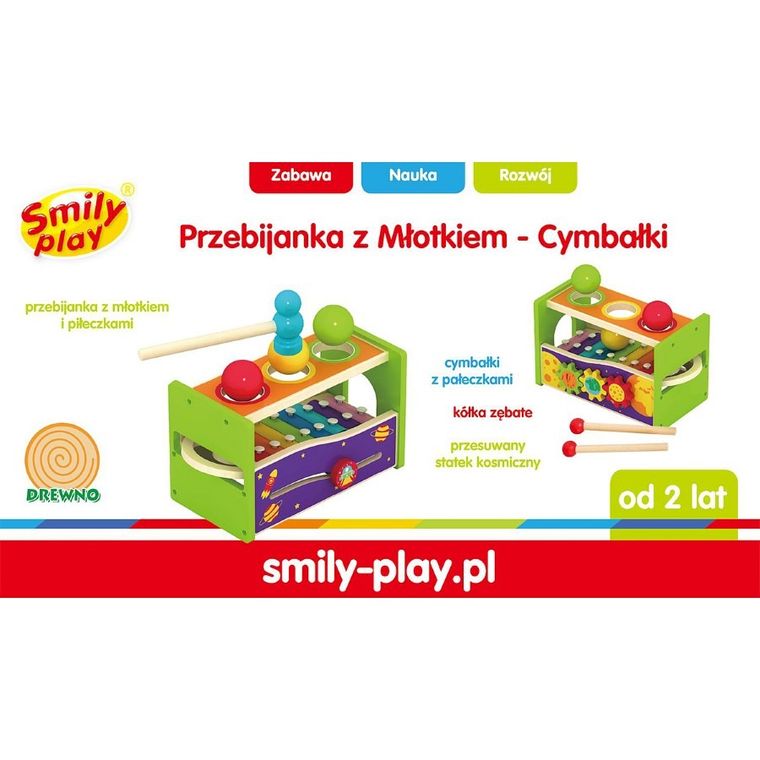Smily Play, przebijanka drewniana z cymbałkami