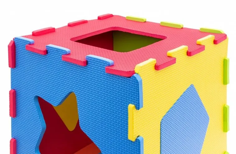 Smily Play, puzzle piankowe, mata, kształty, 9 elementów