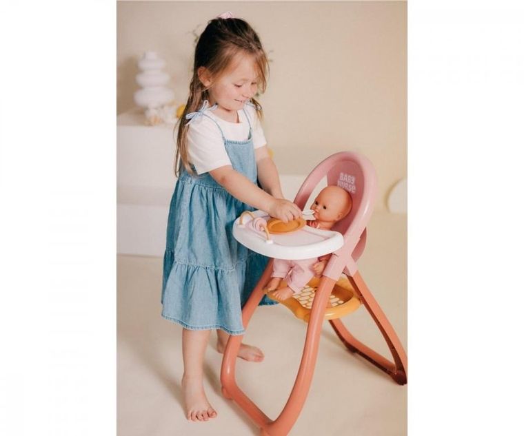 Smoby, Baby Nurse, krzesełko do karmienia dla lalek