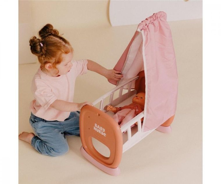 Smoby, kołyska z baldachimem dla lalek