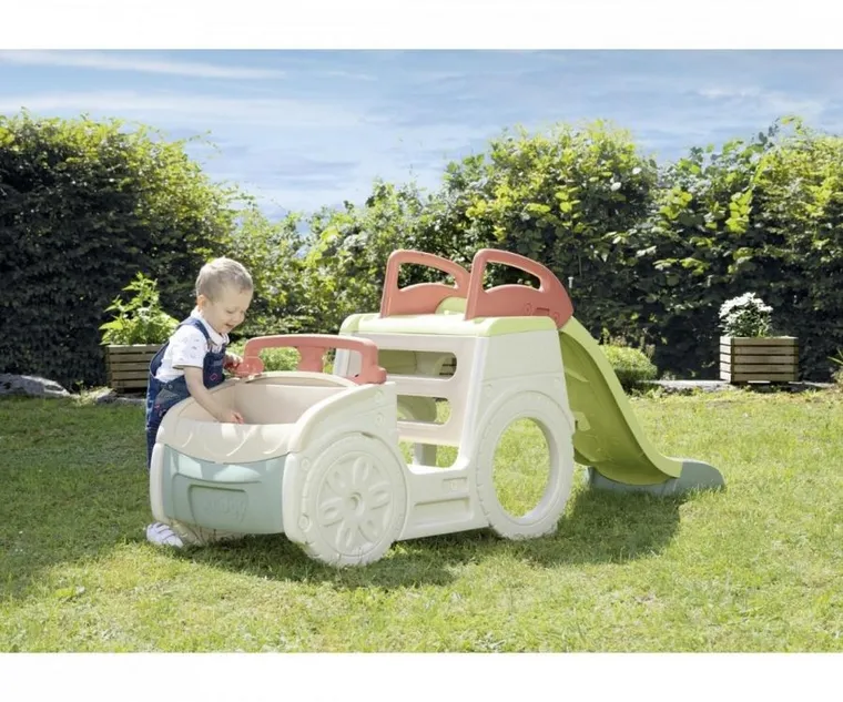 Smoby, Life, Samochód przygód 3w1, zabawka ogrodowa ze zjeżdżalnią