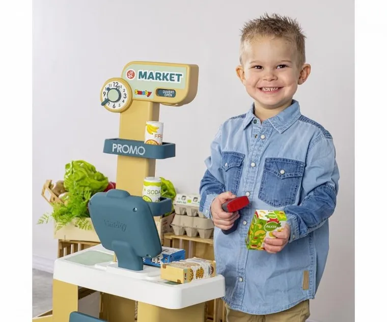 Smoby, market z wózkiem, 34 elementy