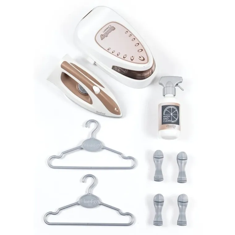 Smoby, Mini Tefal, deska do prasowania z akcesoriami, 9 elementów