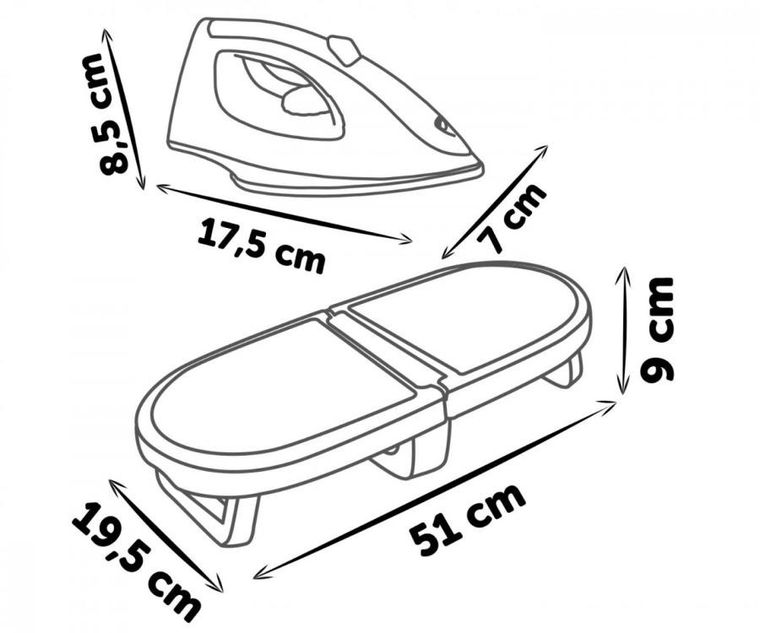 Smoby, Mini Tefal, składany stół do prasowania z akcesoriami