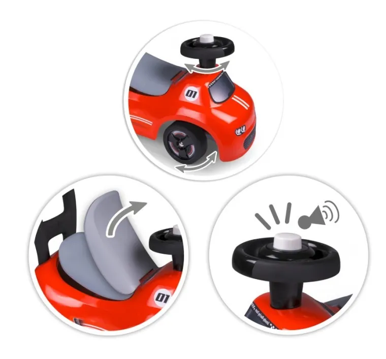 Smoby, Ride-On, jeździk, czerwony