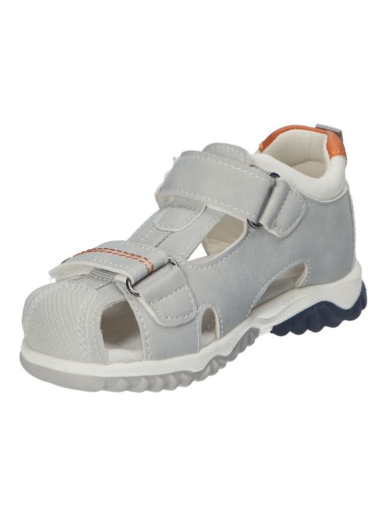 Sneakersy chłopięce, szare, skórzana wkładka, American Club