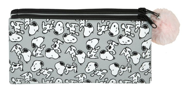 Snoopy, piórnik saszetka, szary