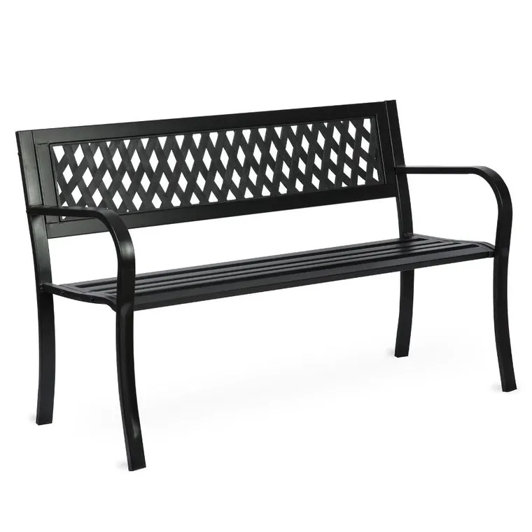 Sofotel, ławka ogrodowa z oparciem, Clover, 125-77-49 cm