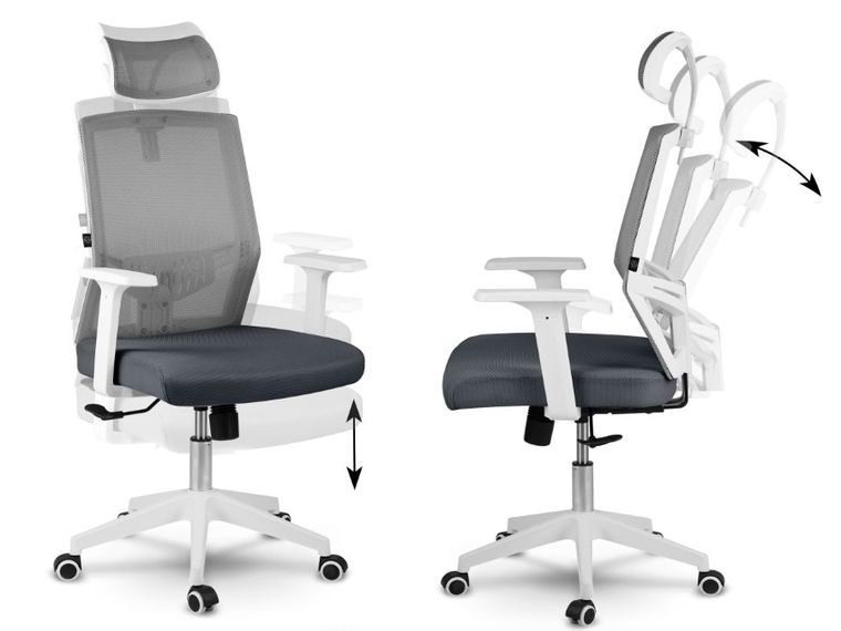 Sofotel, Rotar, fotel biurowy, szary