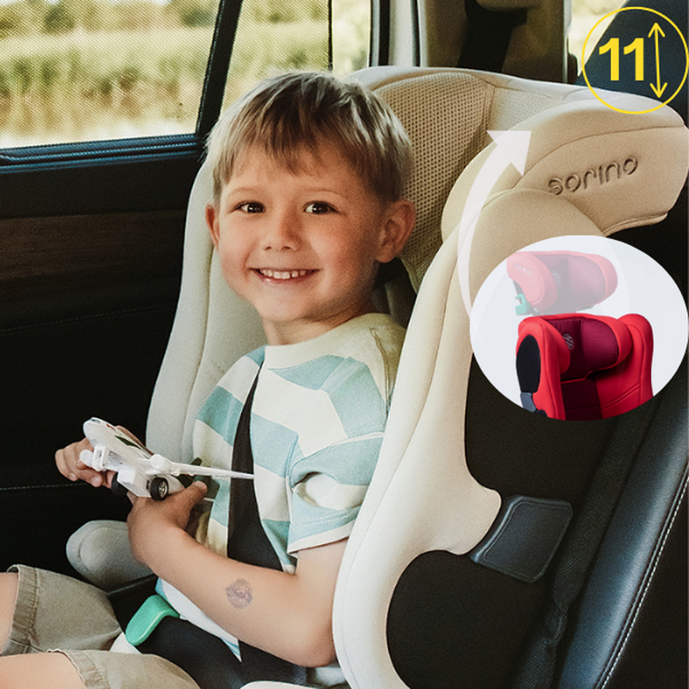 Sorino, Ceres, fotelik samochodowy, red, 100-150 cm