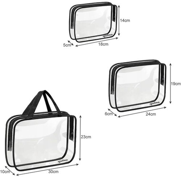 Soulima, kosmetyczka przezroczysta 3w1