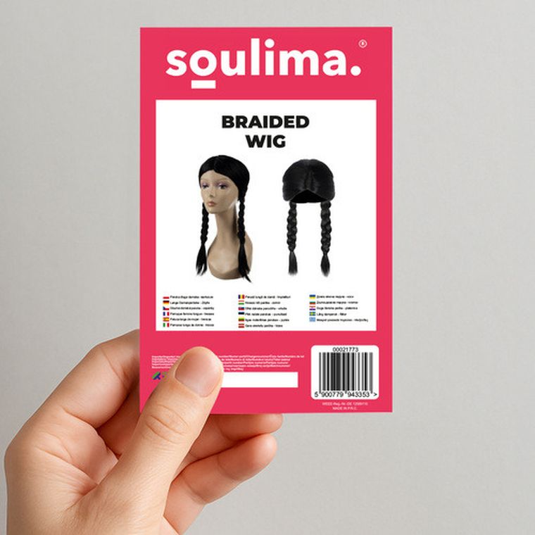 Soulima, peruka długa damska, warkocze