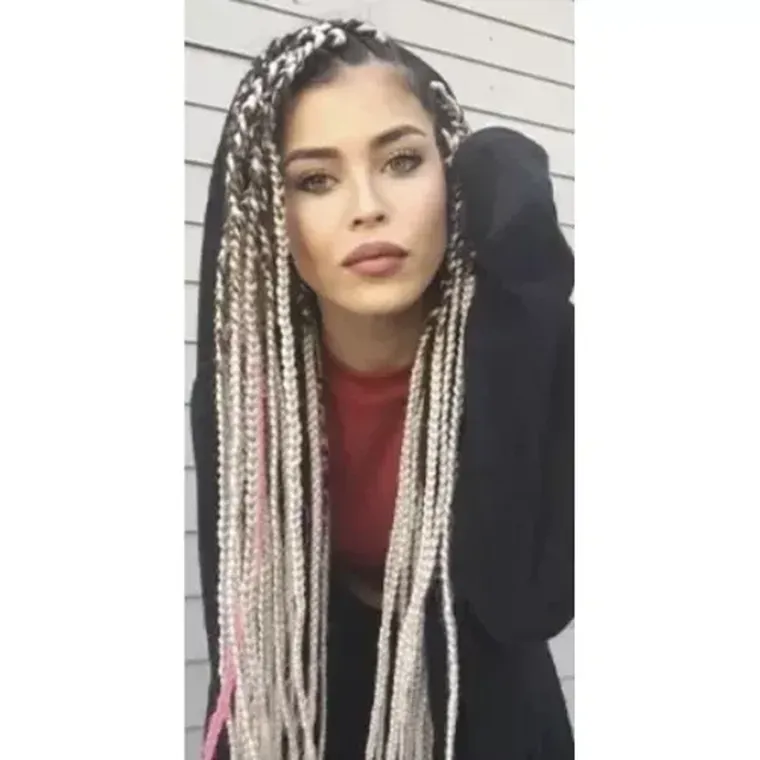 Soulima, włosy syntetyczne, warkoczyki, blond