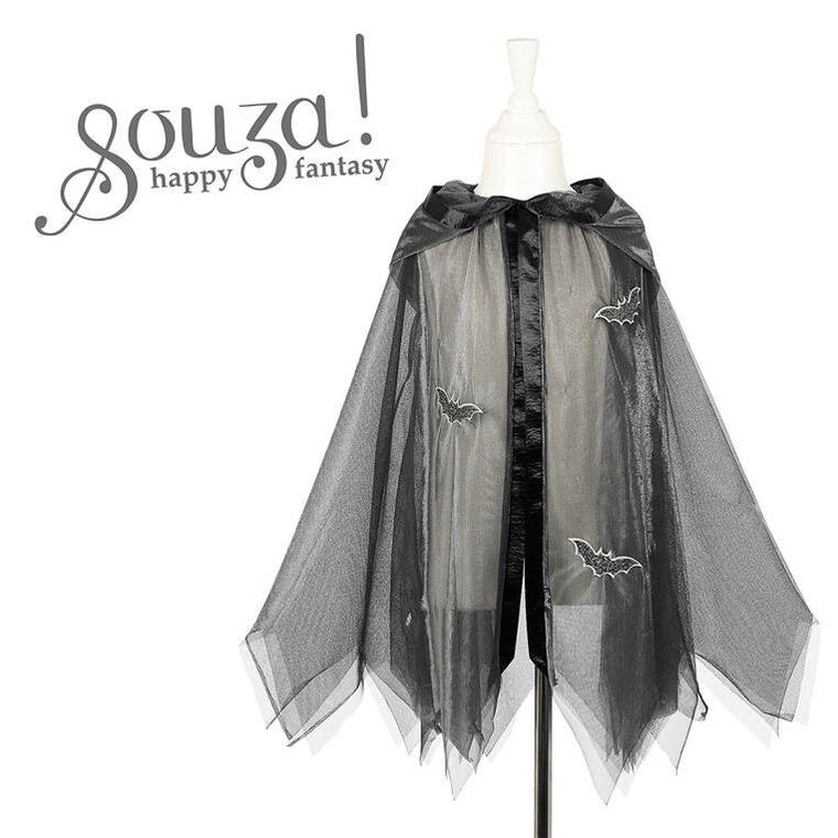 Souza! Czarownica Mathilde, peleryna w nietoperze z kapturem, strój, 8-10 lat