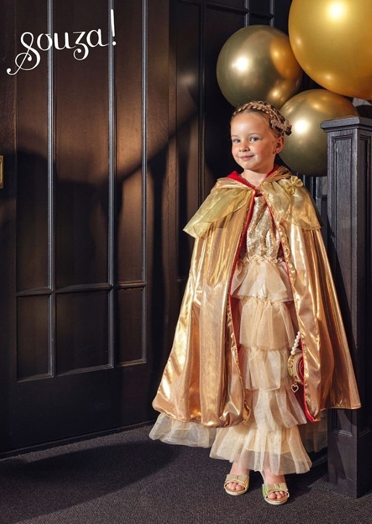 Souza! czerwony kapturek, peleryna dwustronna, kostium, 4-7 lat